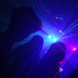 Lasers in a club atmosphere